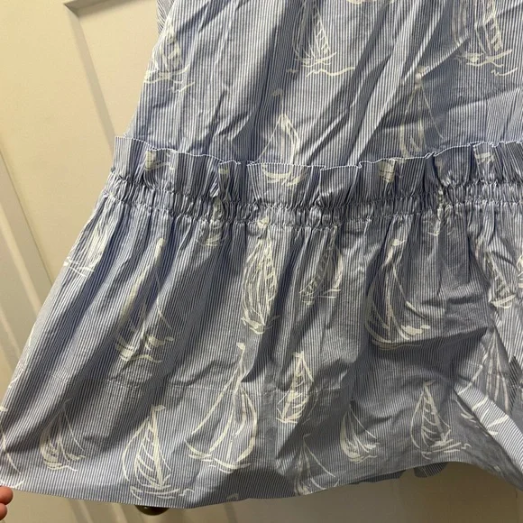 Lilly Pulitzer Light Blue Sailboat Tiered Sleeveless Dress - Picture 4 of 6